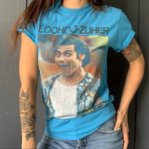 SOLD!!Ace Ventura faded tee Sz S - Picture 1 of 4